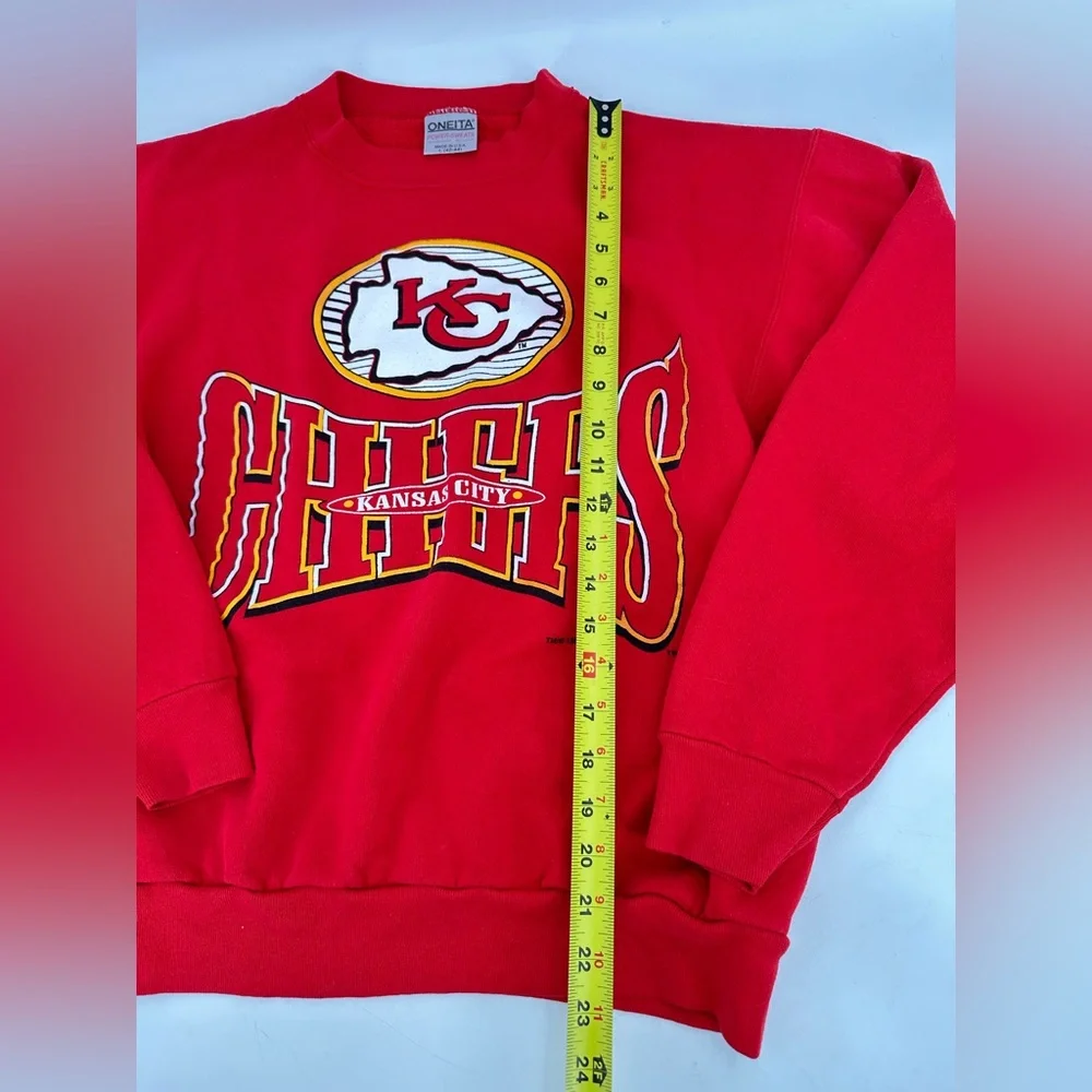 Vintage 1995 Kansas City Chiefs Crewneck Sweatshirt Oneita Power Sweats Size L - Picture 7 of 9